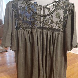 Indigo Rose Lace Shirt